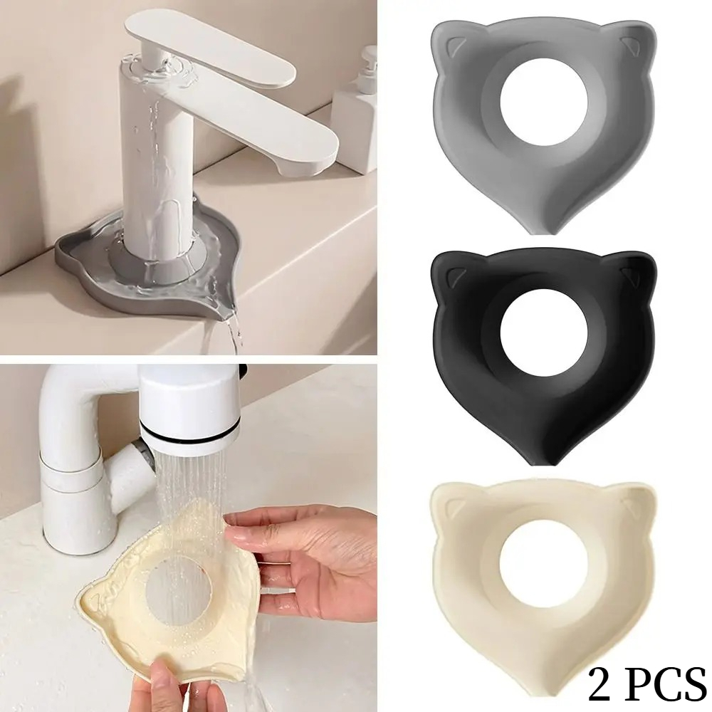 Silicone Tap Washer - 2 Stück Kreative Katzenförmige Abtropfmatte aus
