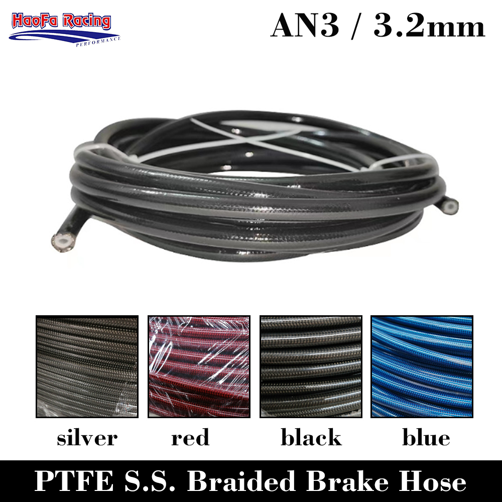 Flexible Hose Braided - AN3 Motorrad PTFE Bremsleitungen Rohr Schlauch