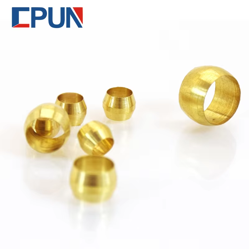 Compression Fitting Brass - 10 Stück Messing Doppelkegelhülse 4 6