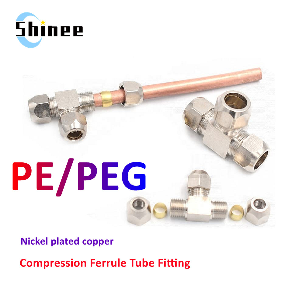 Compression Fitting Brass - 1 Stück pneumatische Armaturen Messing t