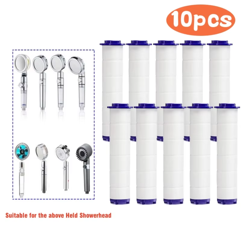 Shower Valve Cartridge - 10 Stück Duschkopf-Ersatzfilter aus PP-Baumwolle zur