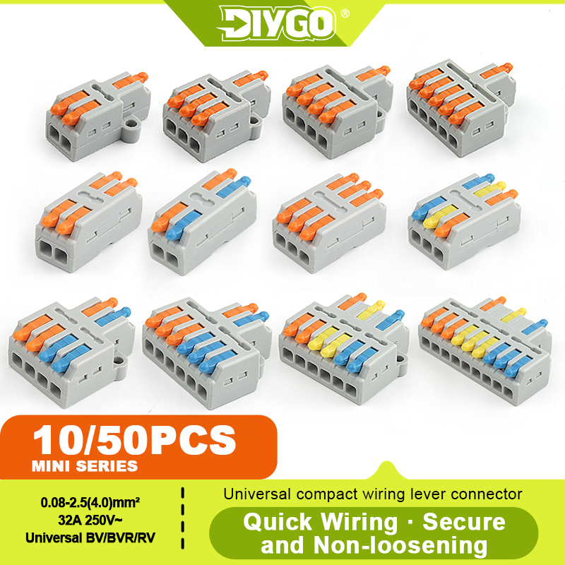 Push Fit Connector - DIY GO 10/50 Stück Universeller Kompakter