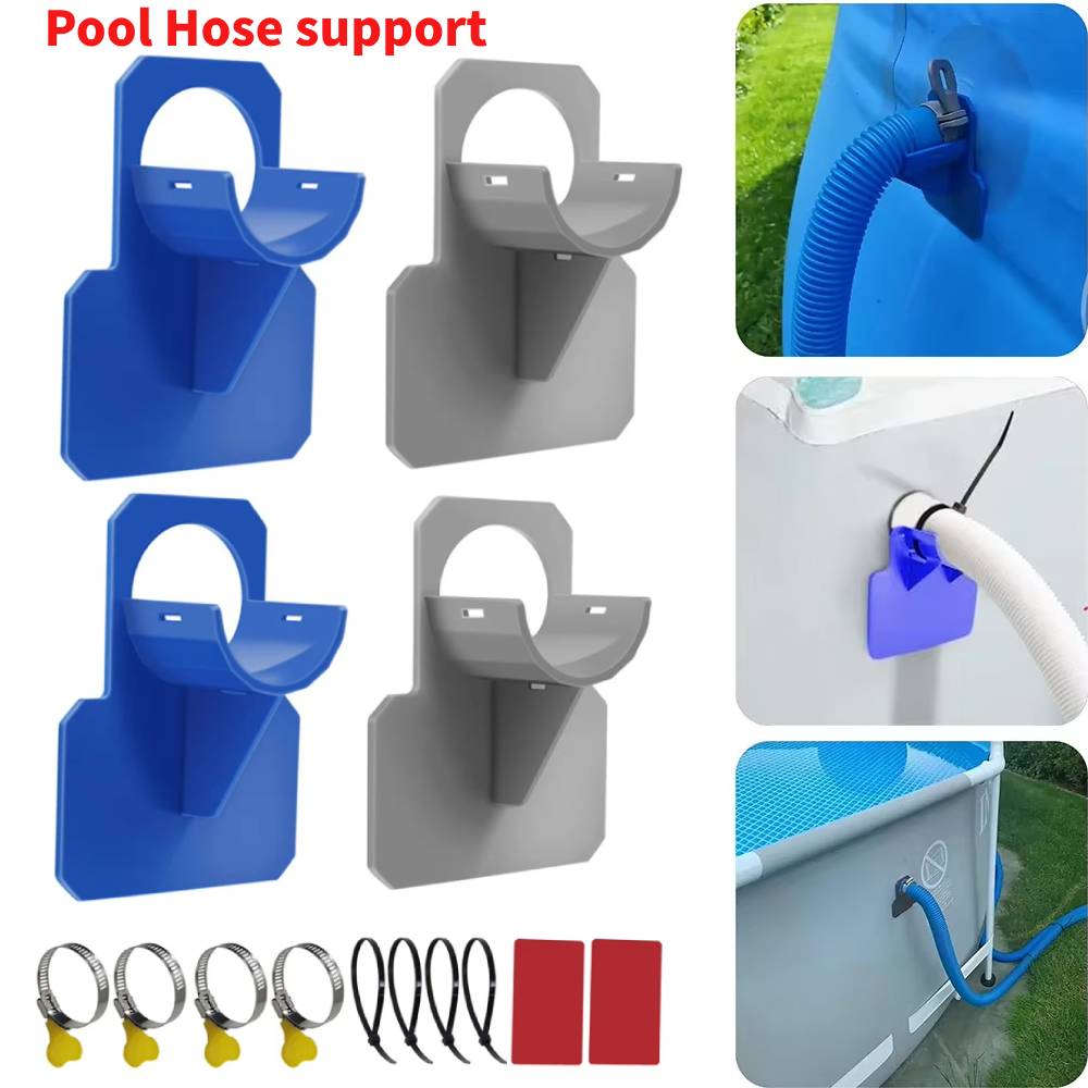 Plastic Pipe Clip - 2 Stück Schwimmbad-Rohrbefestigungshalter, unterstützt für Intex