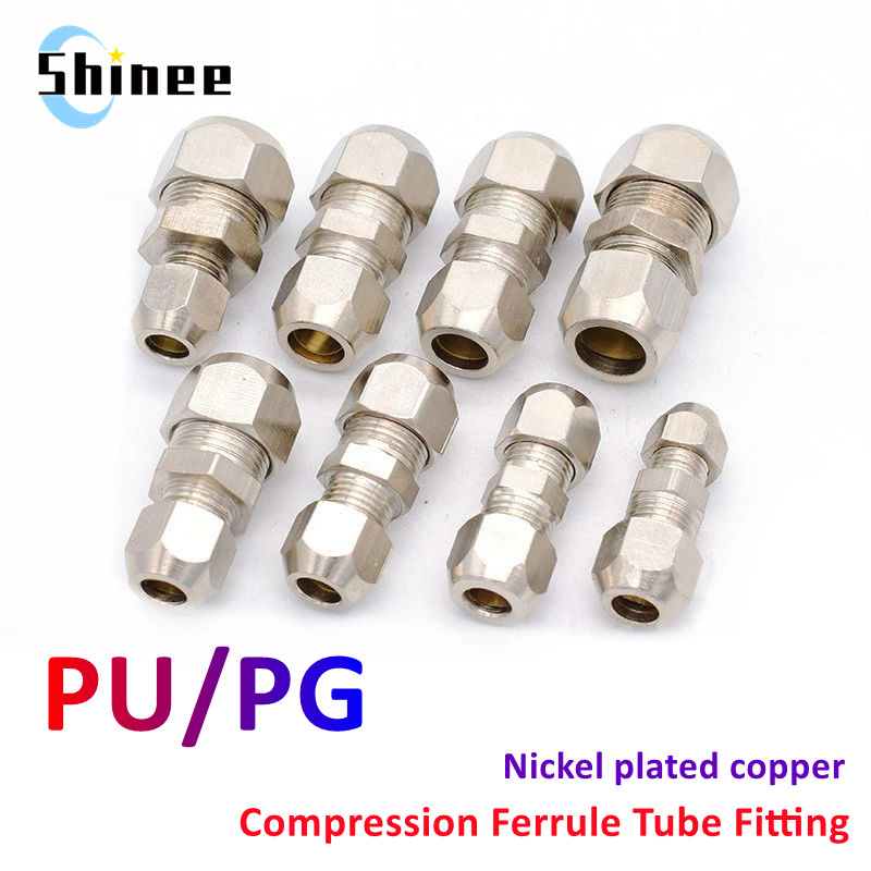 Compression Fitting Brass - Kompressionshülsen-Rohrverschraubung, 4, 6, 8, 10, 12,