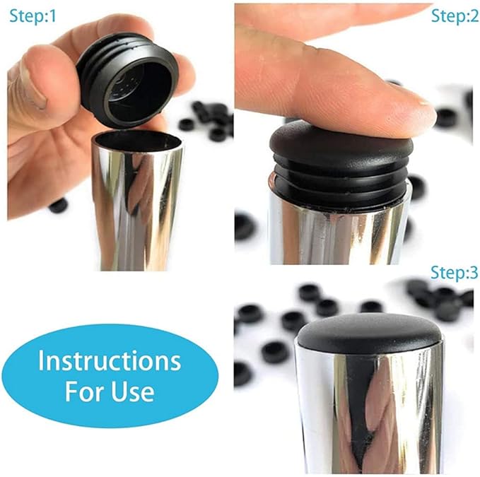 8 Stück schwarze runde Endkapp – Plastic Pipe Clip Bewertung und Preis