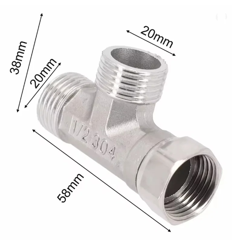 Edelstahl T Adapter G1/ 2